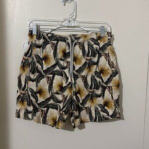 Express Men’s Floral Swim Trunks – Size S (29” Waist)